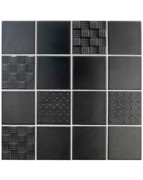 Steel Tile Range - Black Matt, Point & Net